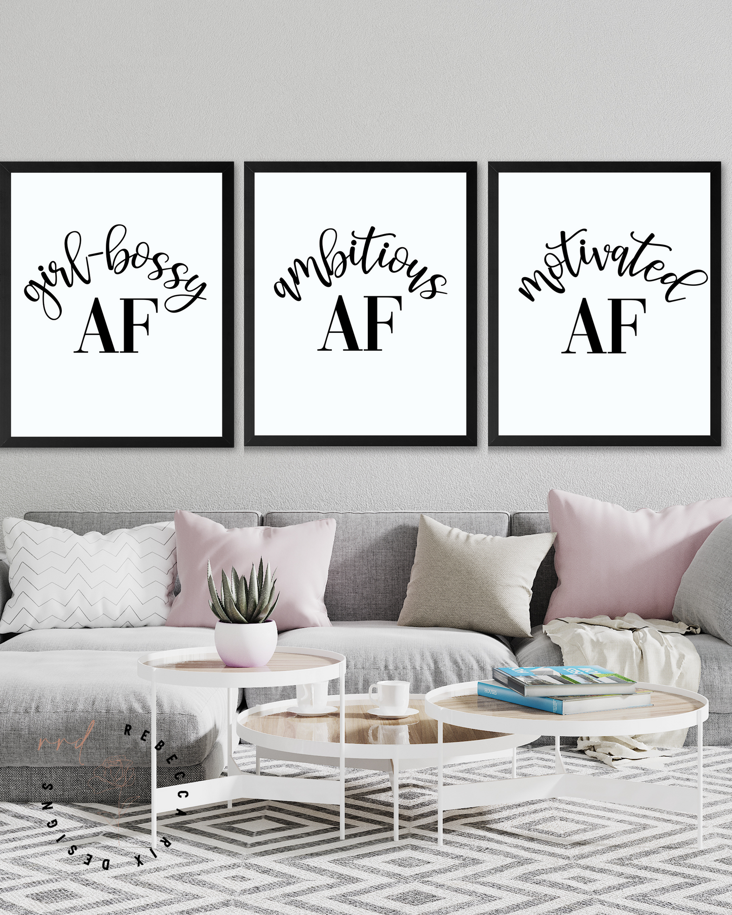 "Motivated AF" Girl Boss Quote, Printable Art