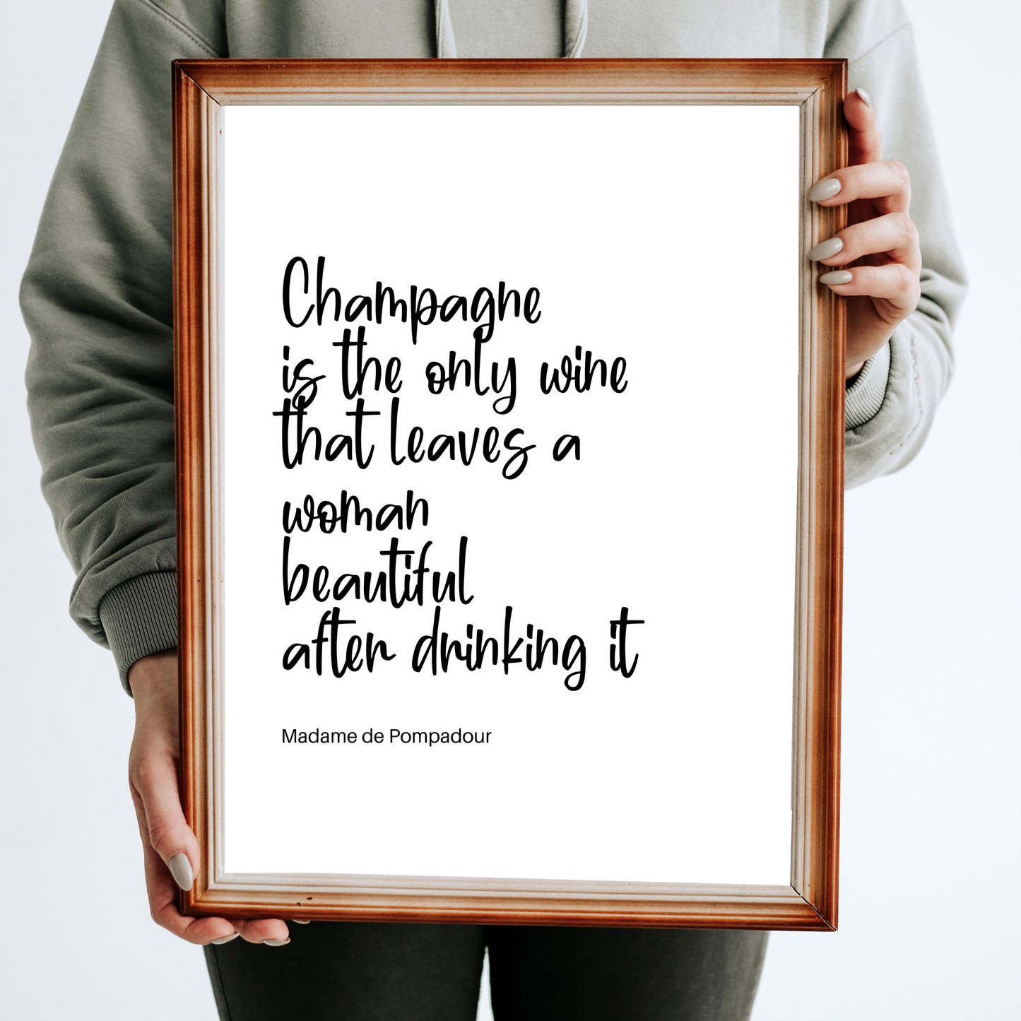 Champagne Quote By Madame de Pompadour, Printable Art