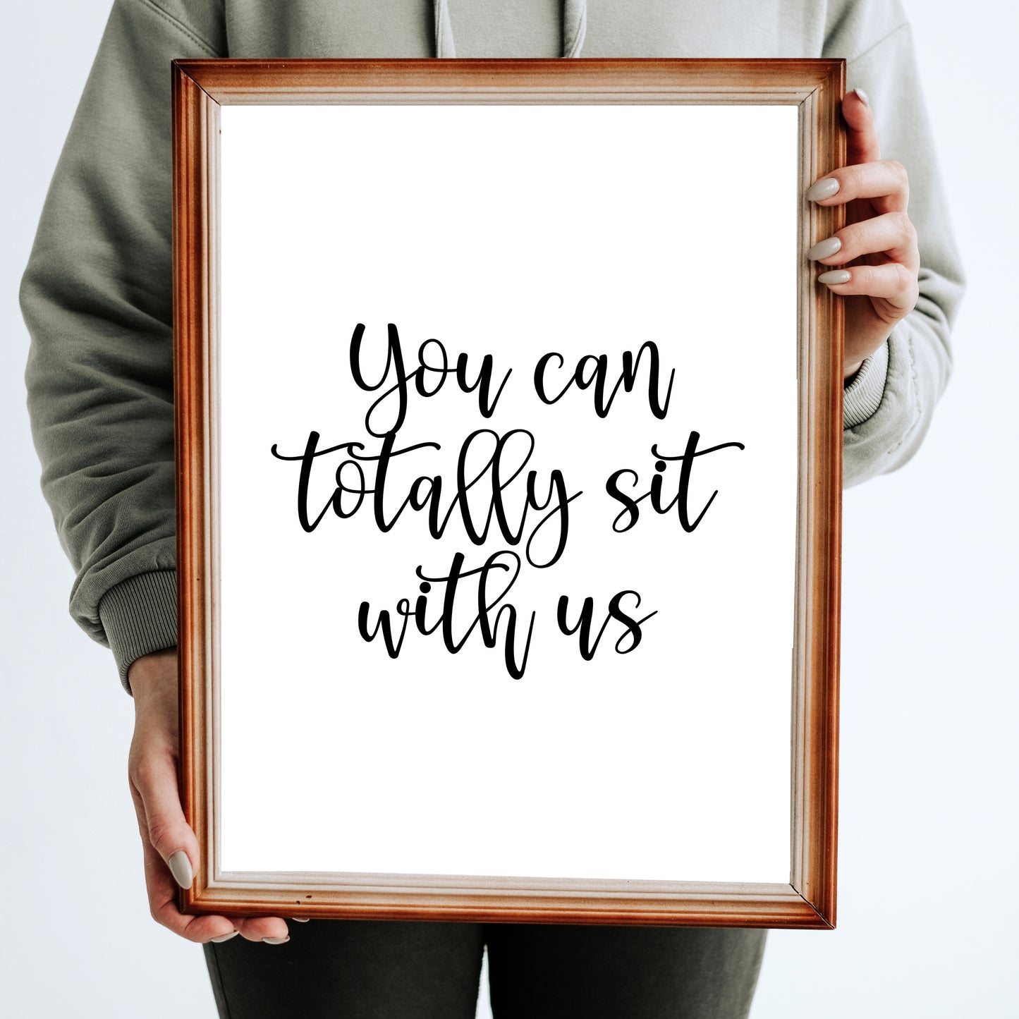 "You Can Totally Sit With Us" Movie Quote From 'Mean Girls,' Farmhouse Chic Printable Art