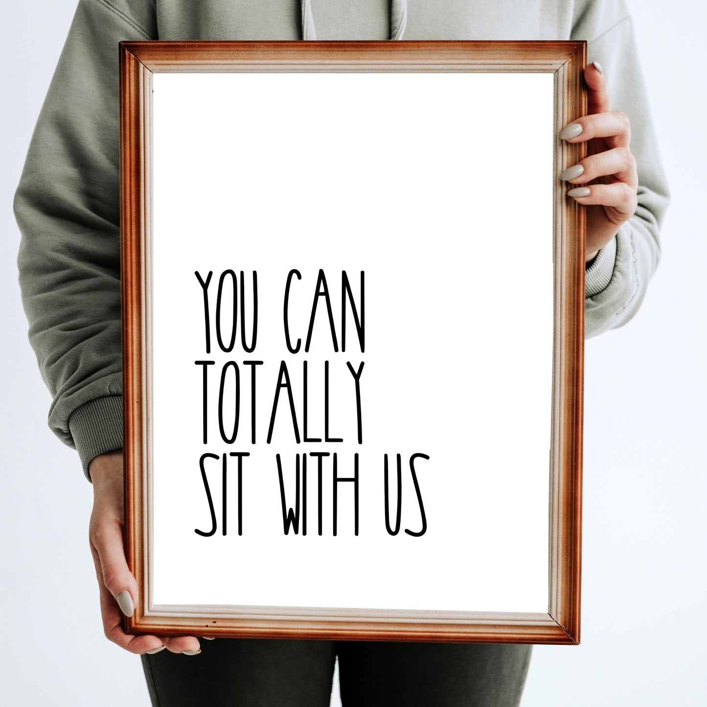 "You Can Totally Sit With Us" Rae Dunn Inspired, Movie Quote From 'Mean Girls,' Farmhouse Chic Printable Art