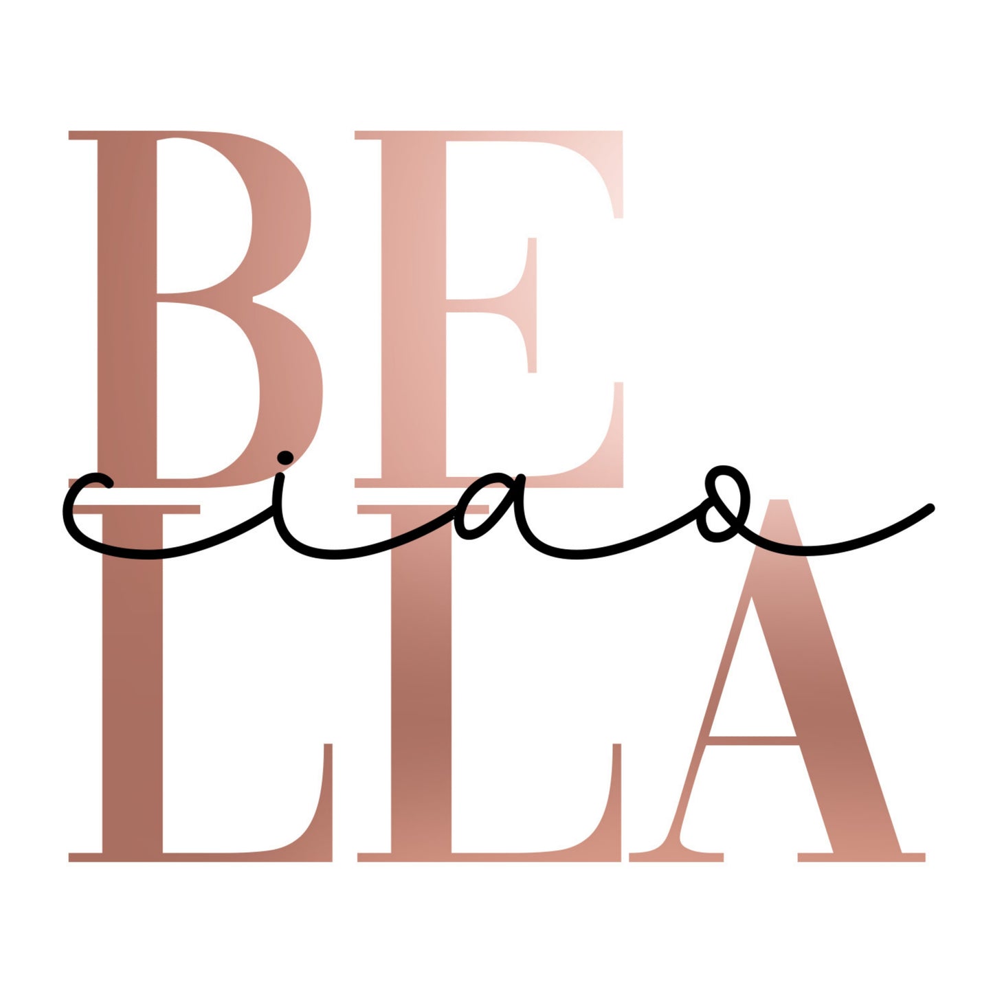 "Ciao Bella" In Black And Rose Gold, Printable Art