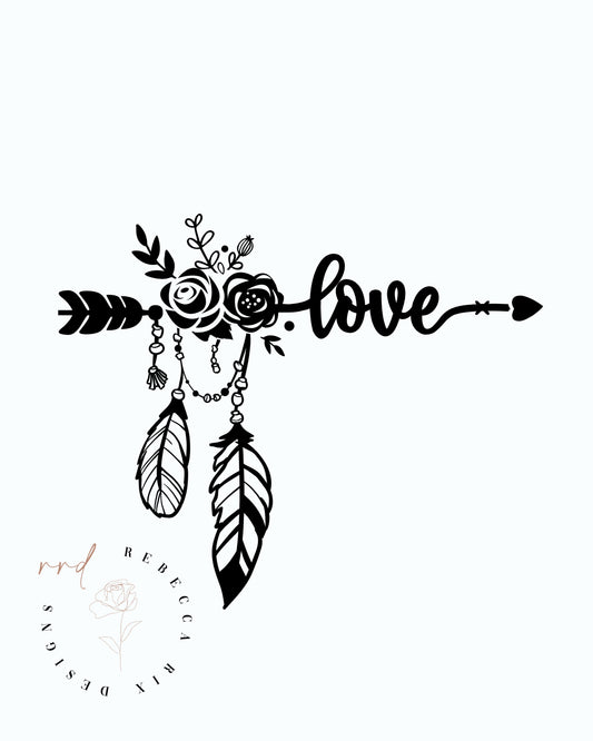 "love" Boho Printable Wall Art