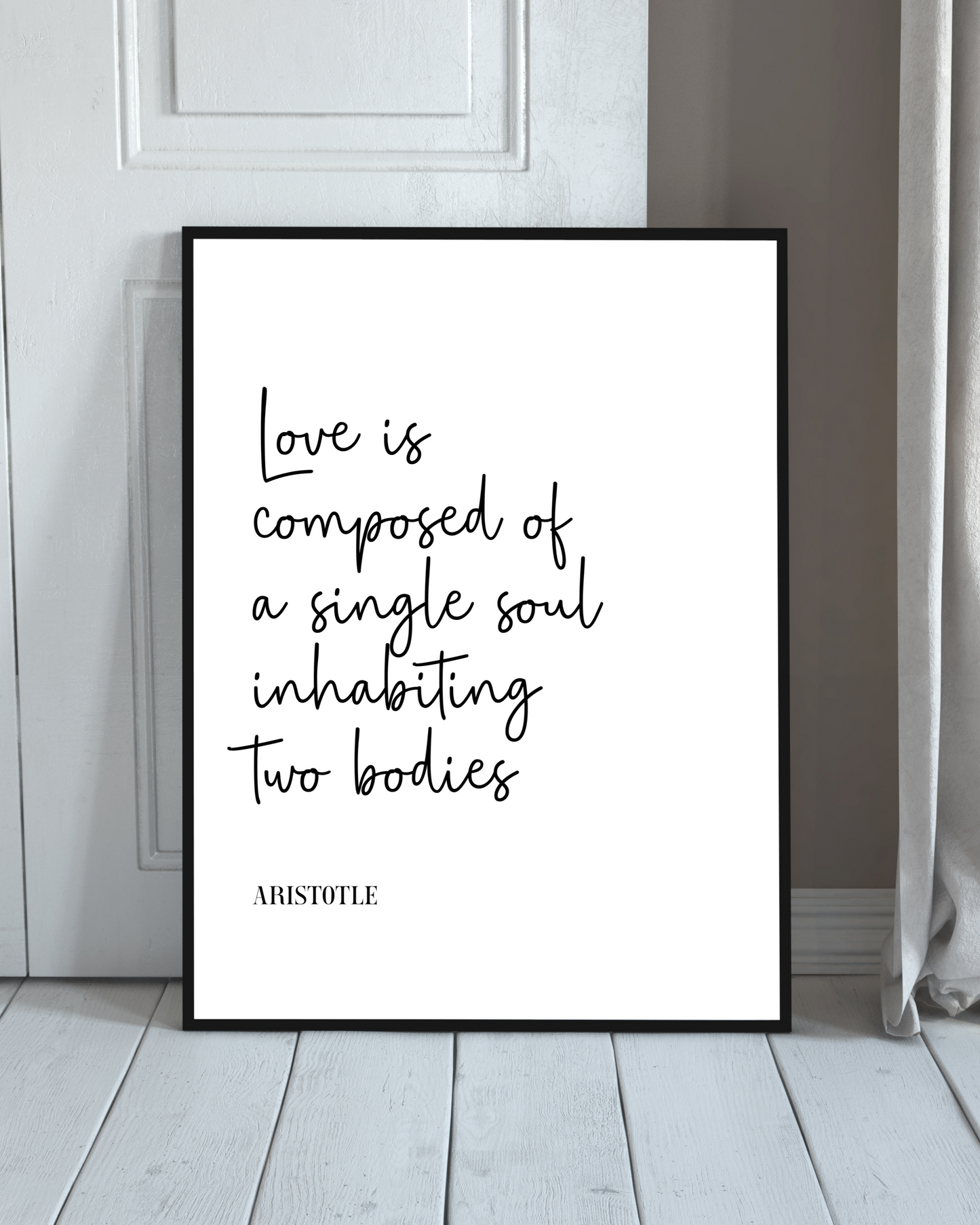 "Love Is Composed Of A Single Soul Inhabiting Two Bodies" Famous Quote By Aristotle, Love Quotes, Printable Art