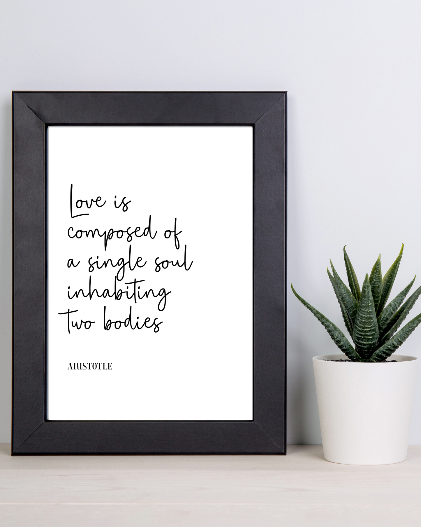 "Love Is Composed Of A Single Soul Inhabiting Two Bodies" Famous Quote By Aristotle, Love Quotes, Printable Art