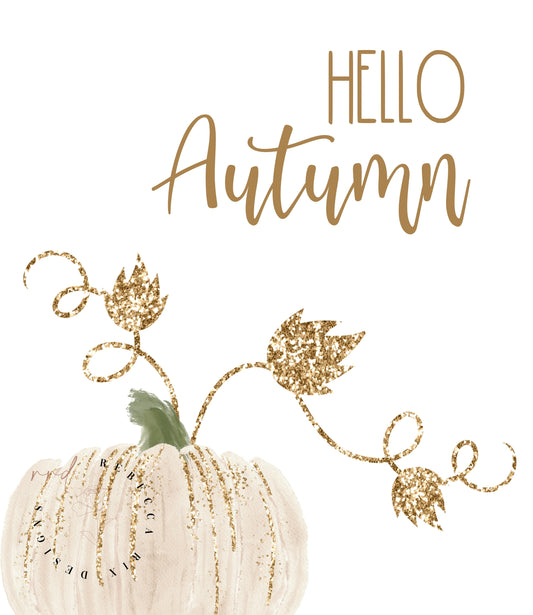 Set of 3 Fall/Autumn Prints White White And Gold Pumpkins, Farmhouse Chic, Printable Wall Art