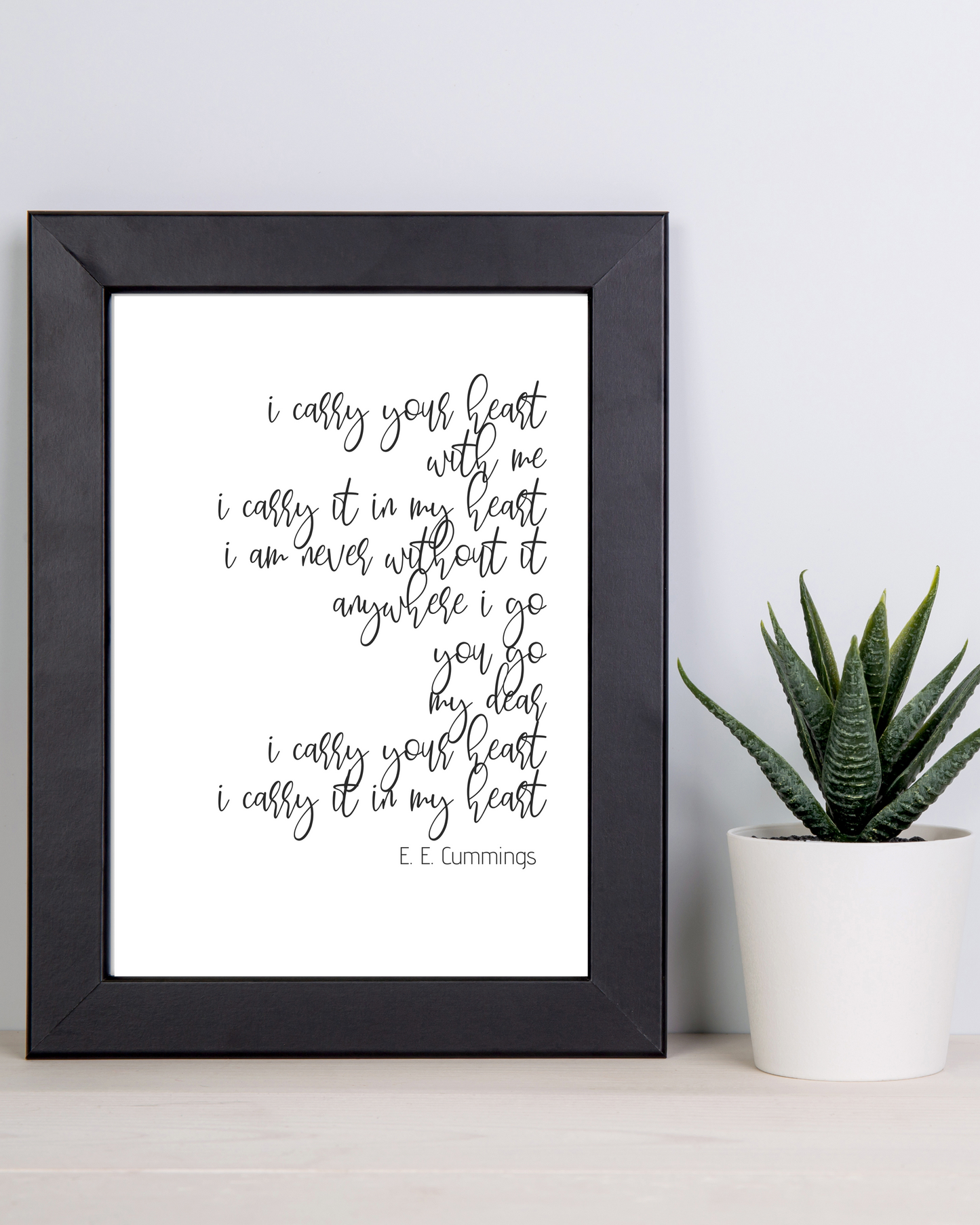 "I Carry Your Heart (I Carry It In My Heart)" by E. E. Cummings, Love Quotes, Printable Art