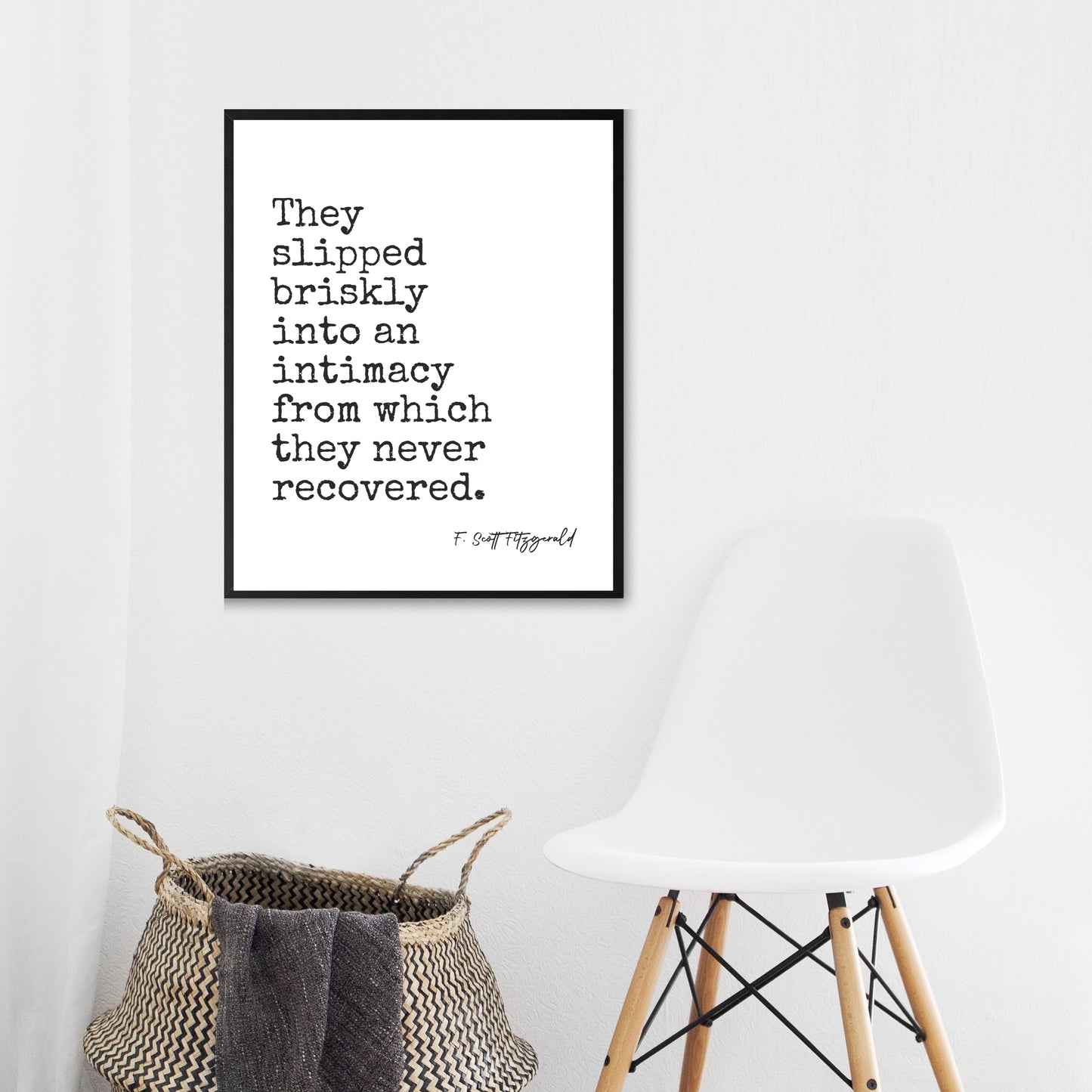 "They Slipped Briskly Into An Intimacy From Which They Never Recovered" Famous Quote By F. Scott Fitzgerald, Literary Quote, Printable Art