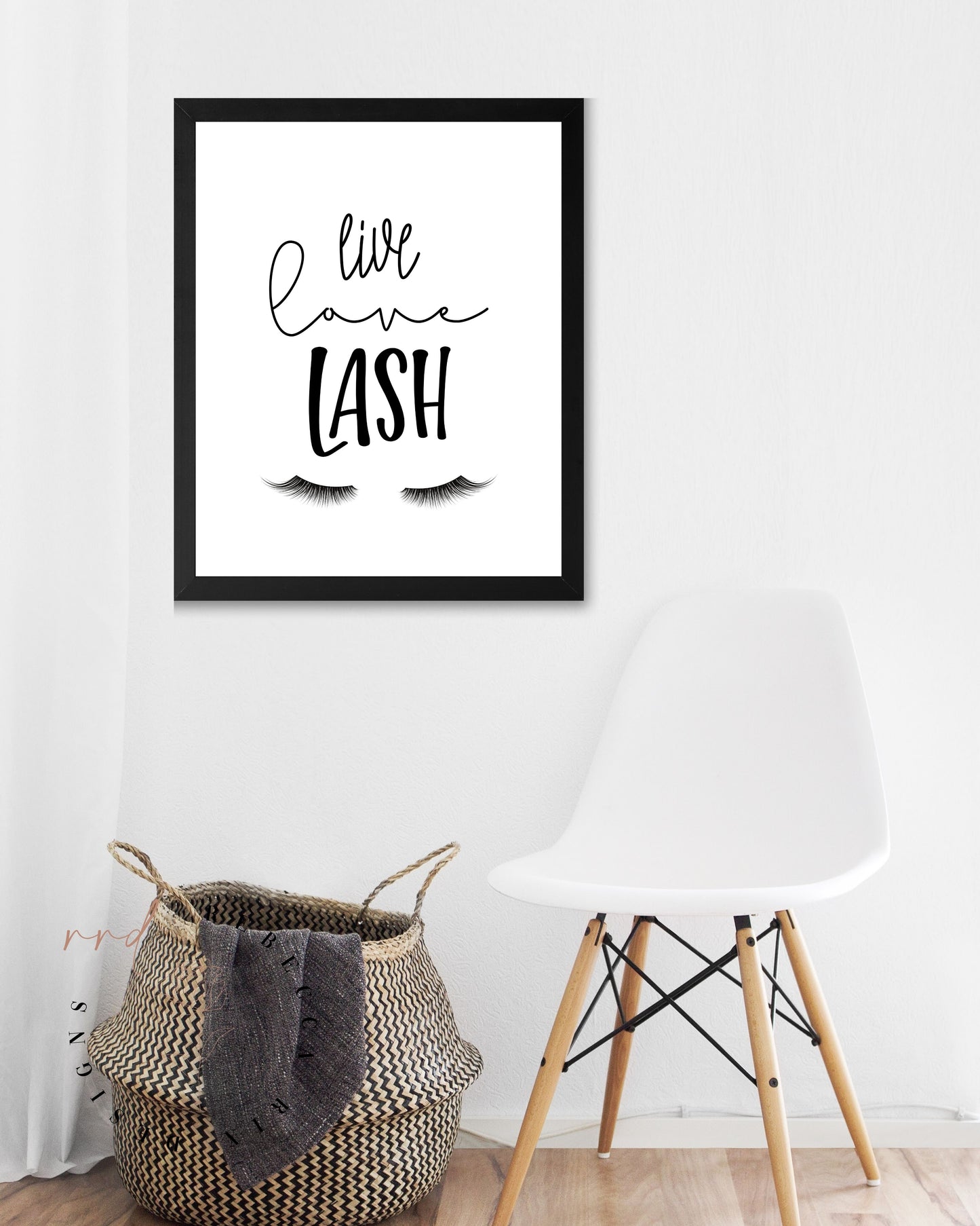 "Live Love Lash" Girl Beauty Quotes, Printable Wall Art