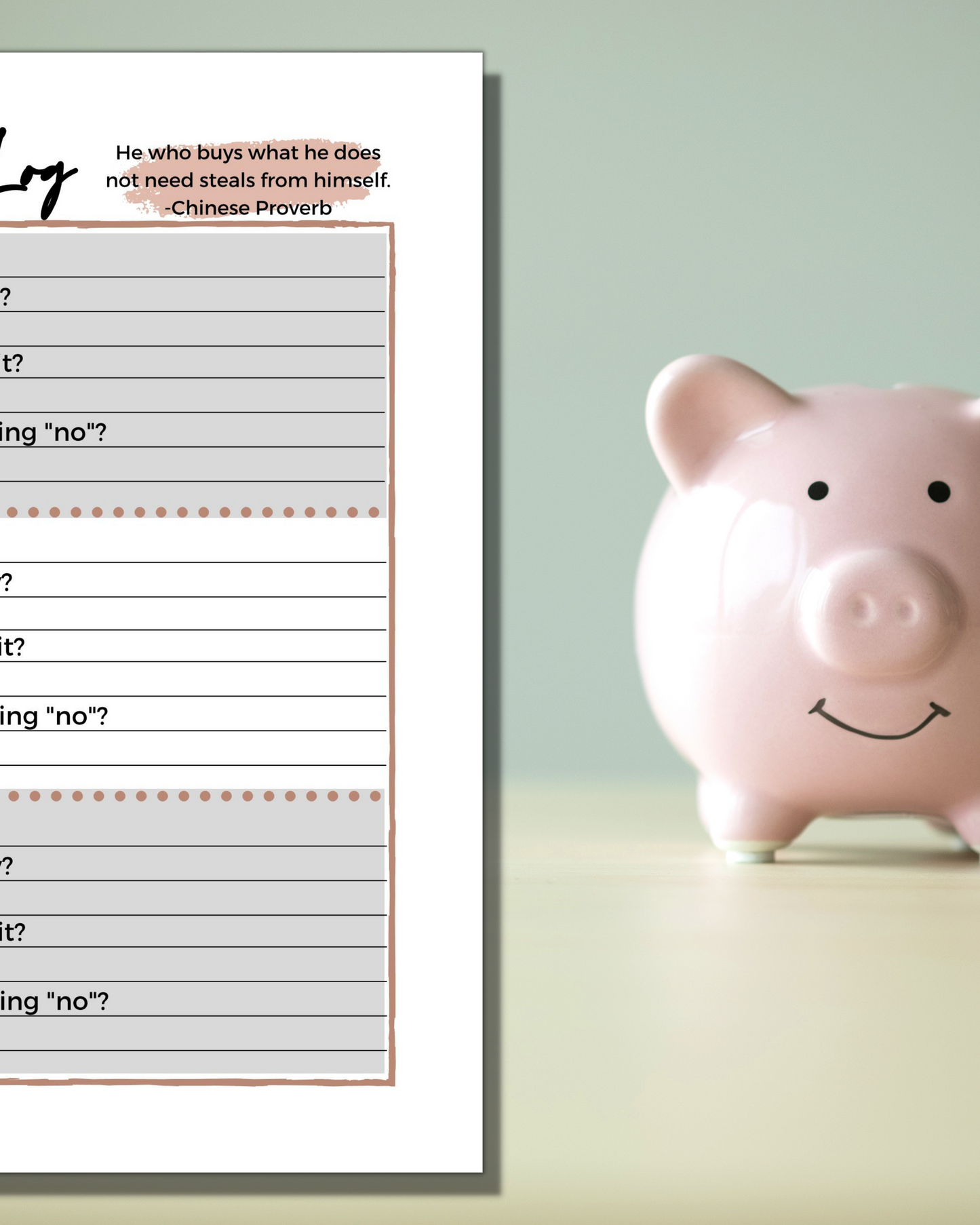 30 Day No Spending Challenge & Budgeting Workbook, Printable Planners & Organizers