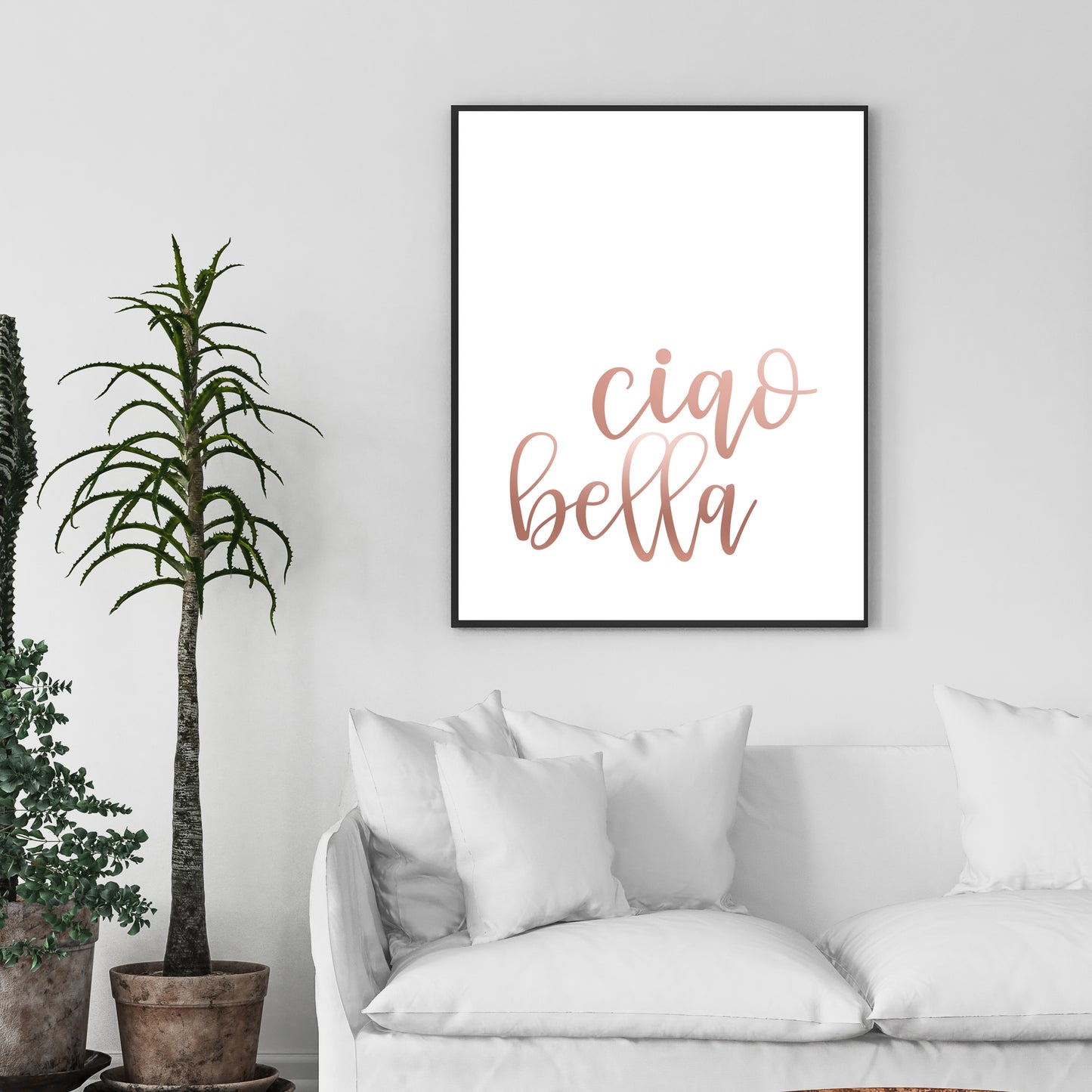 "Ciao Bella" In Rose Gold, Printable Art