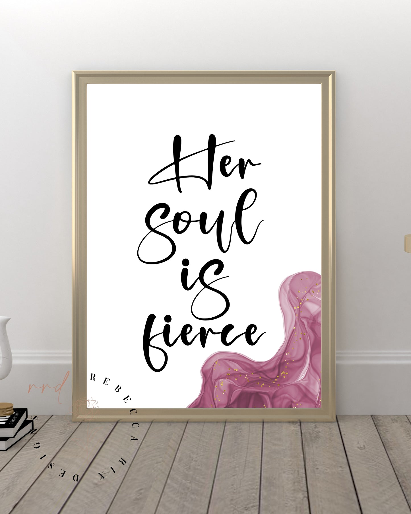 "Her Soul Is Fierce, Her Heart Is Brave, Her Mind Is Strong" Set of 3 Motivational & Inspirational Quotes For Girls, Printable Wall Art