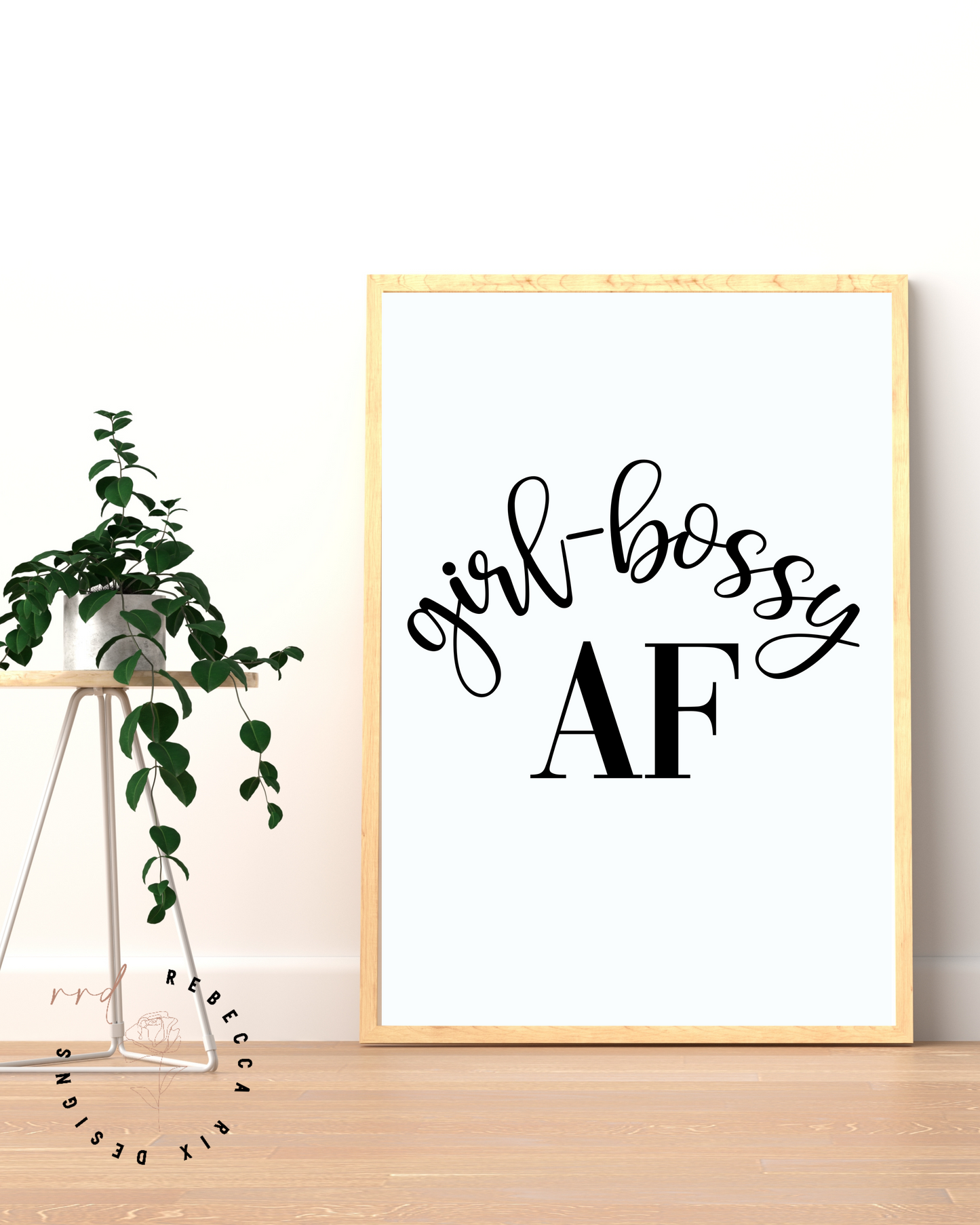 "Girl-Bossy AF" Girl Boss Quote, Printable Art
