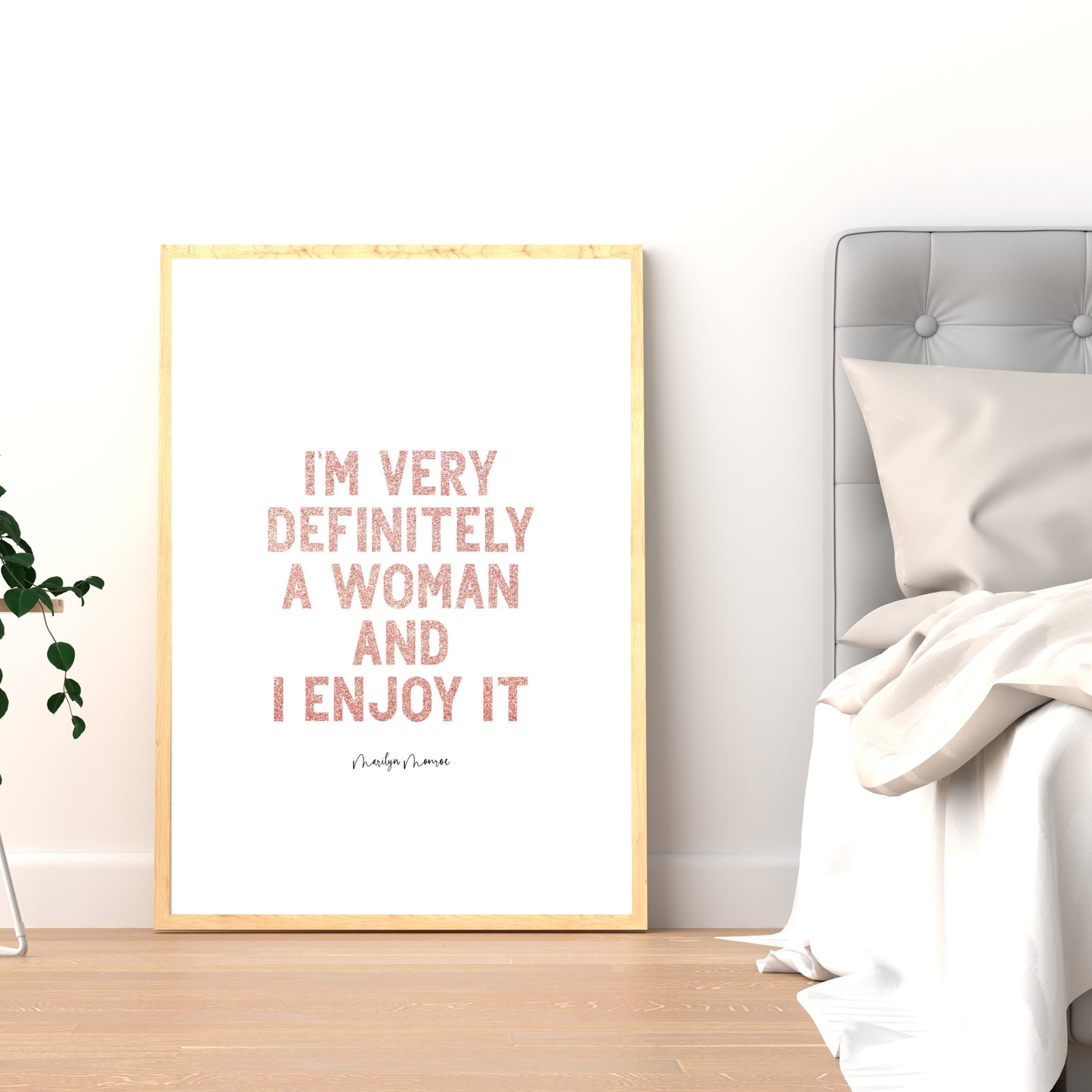 "I'm Very Definitely A Woman And I Enjoy It" Famous Quote by Marilyn Monroe, Printable Art