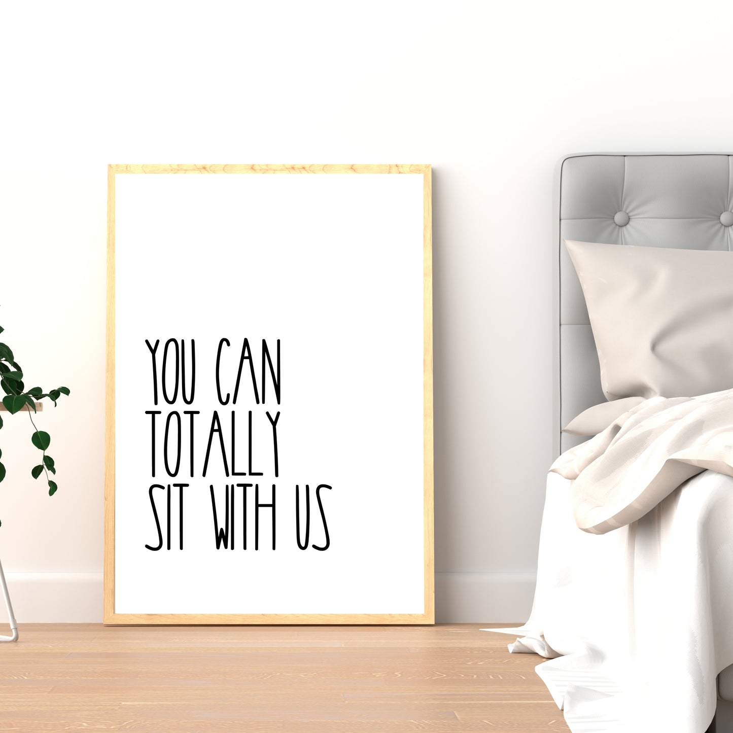 "You Can Totally Sit With Us" Rae Dunn Inspired, Movie Quote From 'Mean Girls,' Farmhouse Chic Printable Art