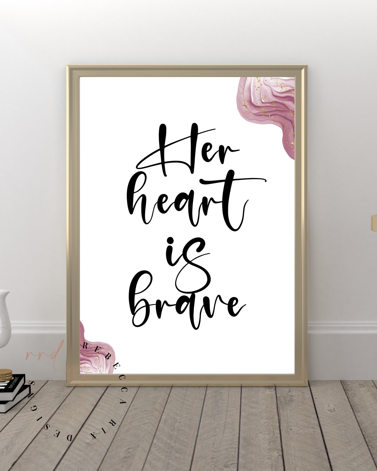 "Her Soul Is Fierce, Her Heart Is Brave, Her Mind Is Strong" Set of 3 Motivational & Inspirational Quotes For Girls, Printable Wall Art